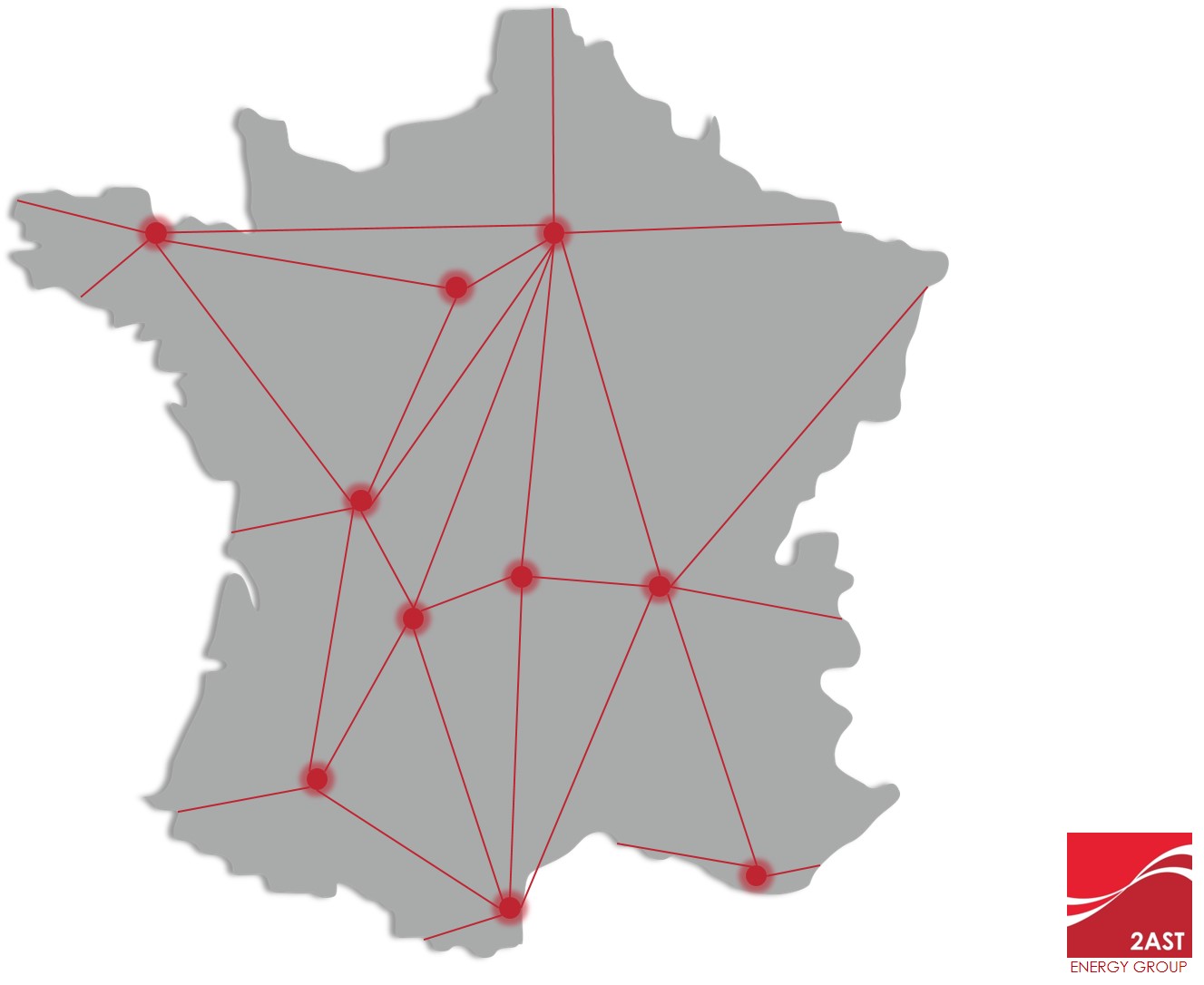 Carte des agences du groupe 2AST Carte des agences du groupe 2AST
