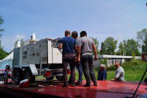 Delivery of a 50 kVA on trailer equiped with an additional fuel tank