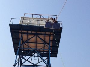 Installation de panneaux solaires au Congo