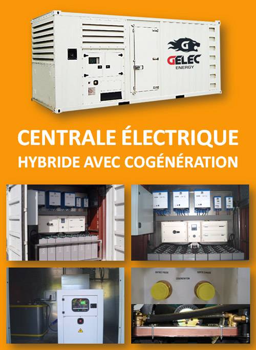 Centrale électrique hybride avec cogénération